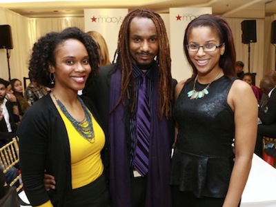 Carnelian Boutique’s Corinne Marr and I flank Drawoh Llewmorc Omnimedia’s Howard Cromwell Jr.