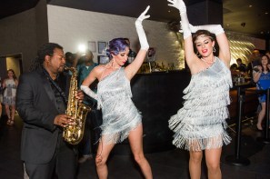 8_Saxophonist Kareem Wilkes with Flapper dancers